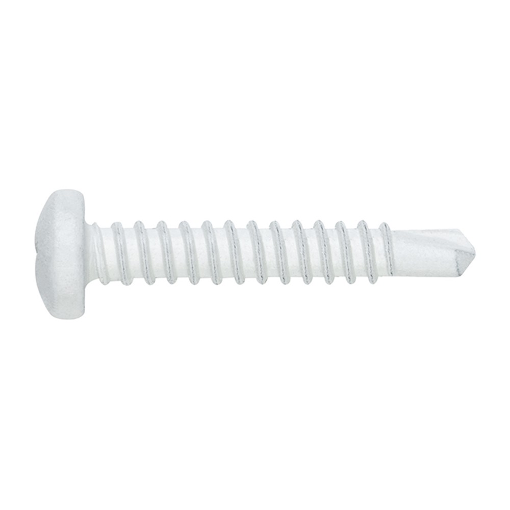 DIN-7504-N HP B [CP] Tornillo autotaladrante de cabeza alomada. Pintado blanco. Huella PH